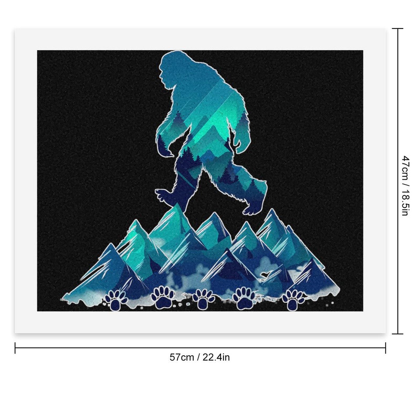 Amazon.com: Bigfoot Pawprint Sasquatch Mountains Paint by Numbers