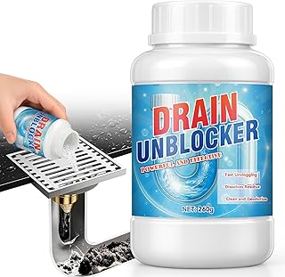 Pipeline Dredging Agent 260g – Powerful drain clog remover for Sinks and Toilets, Multi-Purpose pipeline drain cleaner for Kitchens, Bathrooms and Tubs, Supports Smooth Flow with Regular Use