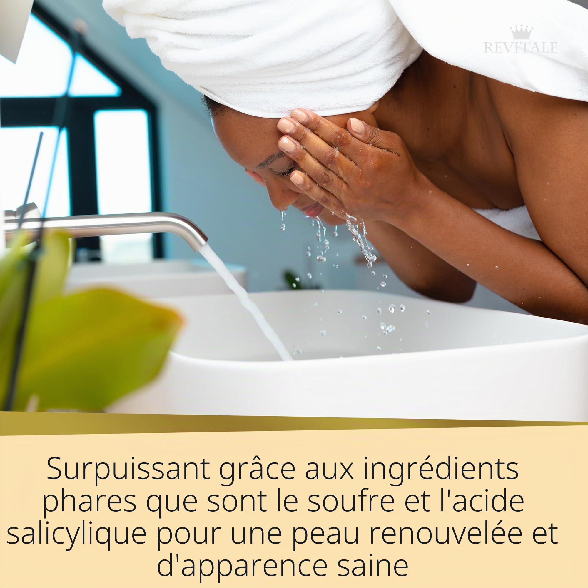 Revitale Savon Exfoliant Avancé BHA à l’Acide Salicylique et au Soufre – Barre Exfoliante Clarifiante
