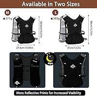 Vista 2 de Running Hydration Vest for Women Men - Waterproof Running Water Backpack Hydration Pack with 12 Pockets, Lightweight Water Vest for Hiking Trail