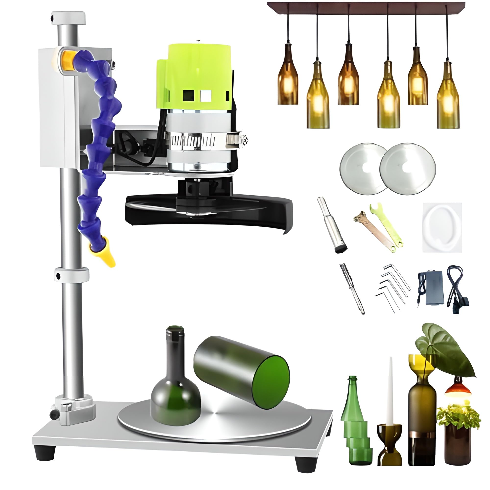 Coupe-bouteille en verre électrique rotatif et appareil coupe céramique 2000 tr/min
