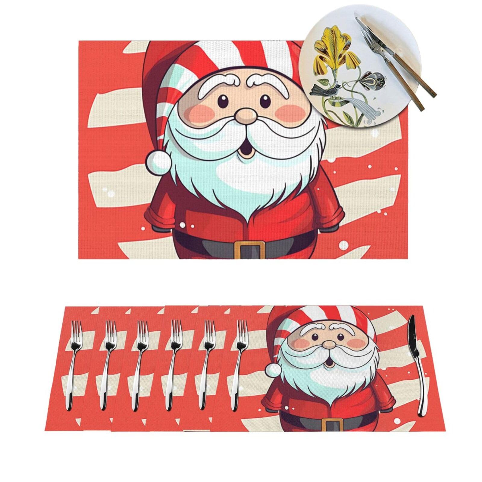 Sets de table de Noël résistants à la chaleur et lavables pour préserver votre table