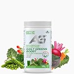 Active Green Pro® Greens Powder, 14 Superfoods, Antioxidants, Fiber, Vitamins & Minerals, Detox and Energy Boost, Natural Pineapple-Coconut Flavour, 40 Servings