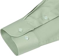 Vista 6 de Alimens & Gentle Camisas de vestir para hombre, de manga larga, sin arrugas, elásticas, sólidas, formales, con botones, con bolsillo