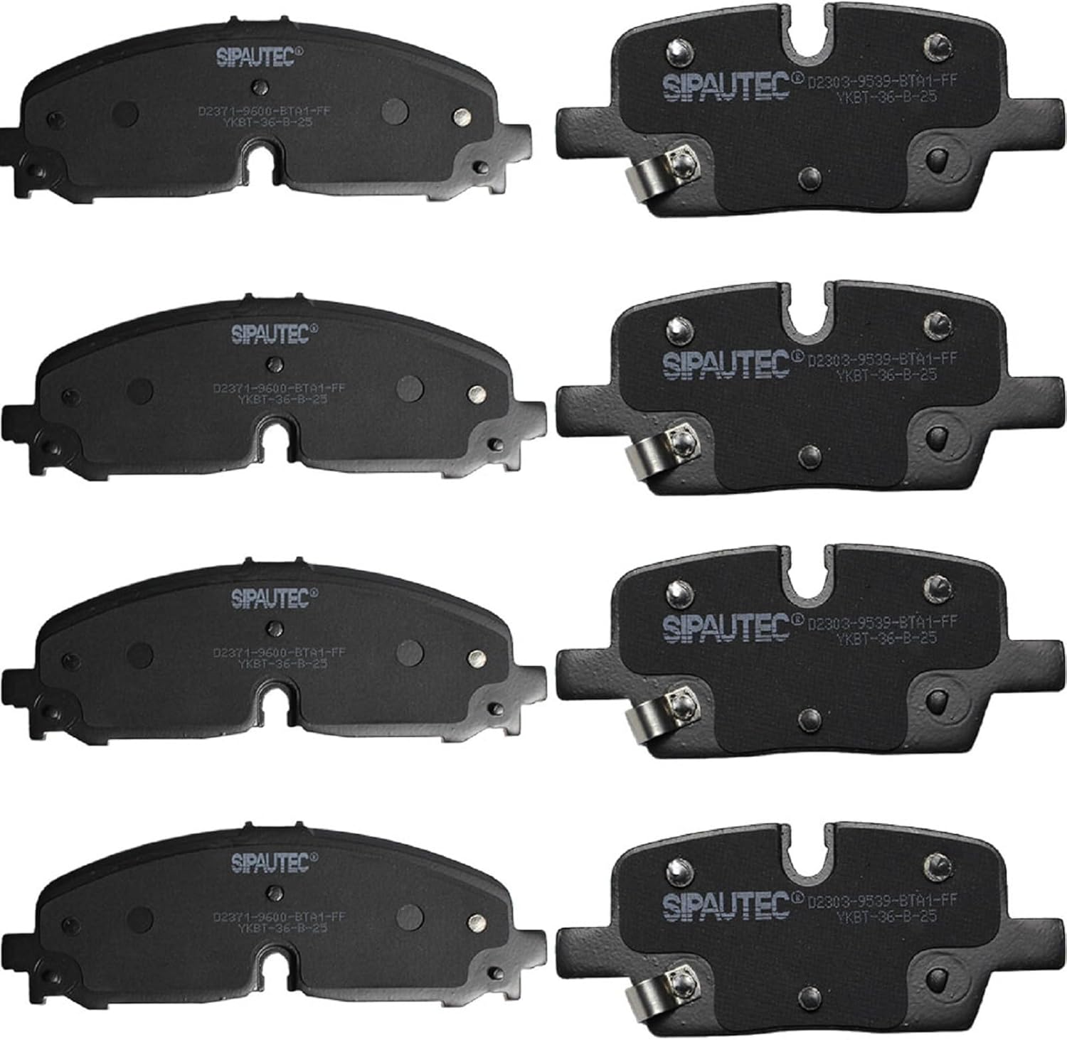 SIPAUTEC-Front and Rear Brake Pad Set 4-Wheel Set Ceramic Disc Brake Pads Replacement For 2021-2025 Buick Enclave,2021-2024 Cadillac XT5/XT6,Chevy Blazer Traverse 2021-2025 GMC Acadia