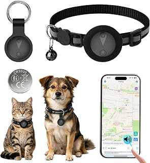 GPS Tracker Katze Kein Abonnement Erforderlich Tracker Katze Unterstützt Android & iOS Katzenhalsband Mit GPS Aktivitätenverlauf Katzen GPS Tracker Standortverfolgung –Schwarz