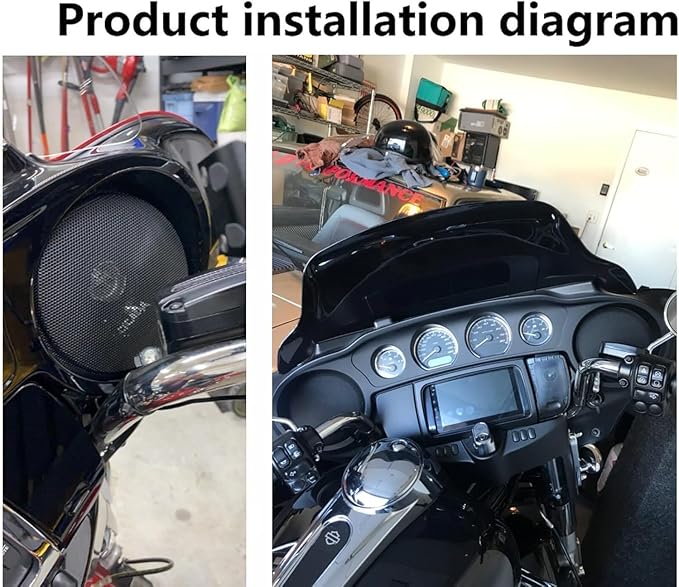 Rejillas de Parlante de Malla Negra para Harley Davidson Touring 2014-2023 miniatura 2