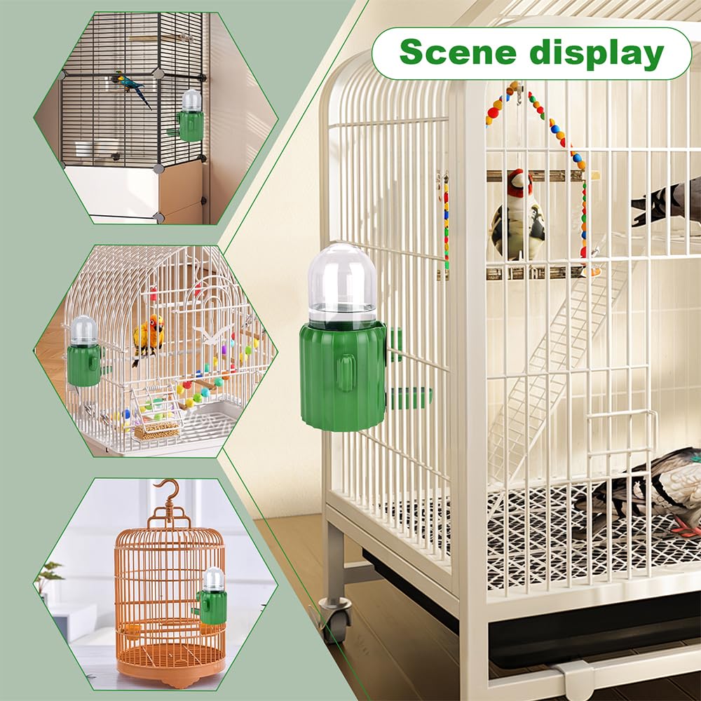 Automatic Bird Cage Water Dispenser - Cactus No-Spill Feeder for Parakeet, Cockatiel, Budgie & Small Birds - image 6