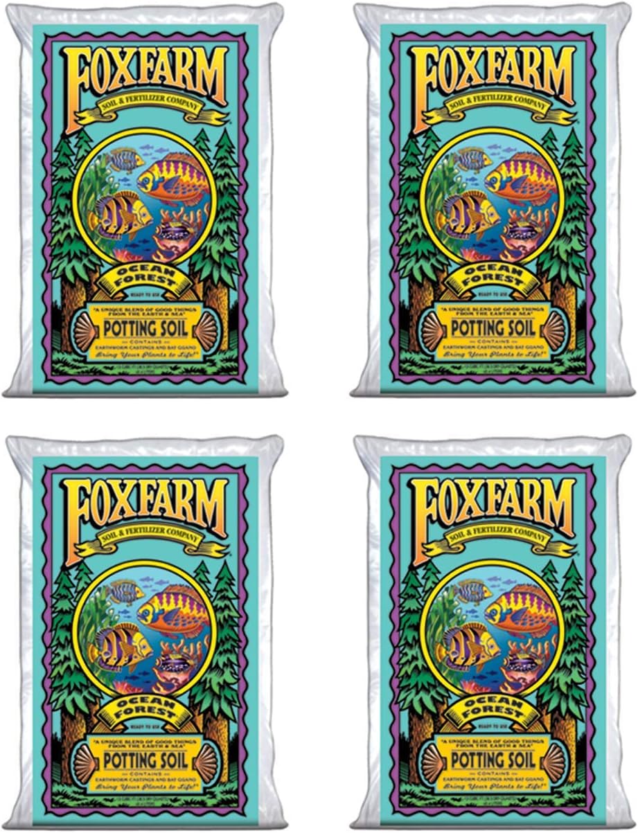 Fox Farm FoxFarmOcean2 Foxfarm FX14000 1.5 Ocean Forest Garden Potting Soil Bags 6.3-6.8 pH | Total 3 Cubic Ft, Brown : Patio, Lawn & Garden