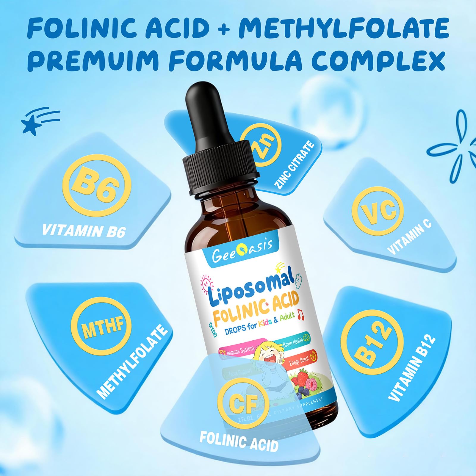 Liquid Folinic Acid & Methylfolate Drops for Kids, 2 Fl Oz — Amazon image 5