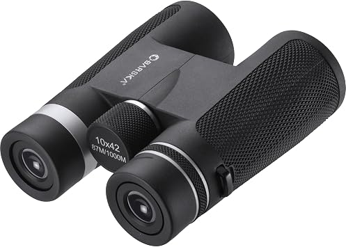 Barska Lucid View Compact Binoculars - Roof Prisms, Fully Coated Optics, Center Focus, Rubber Armor Grip Lightweight for Hiking, Bird Watching, Travel