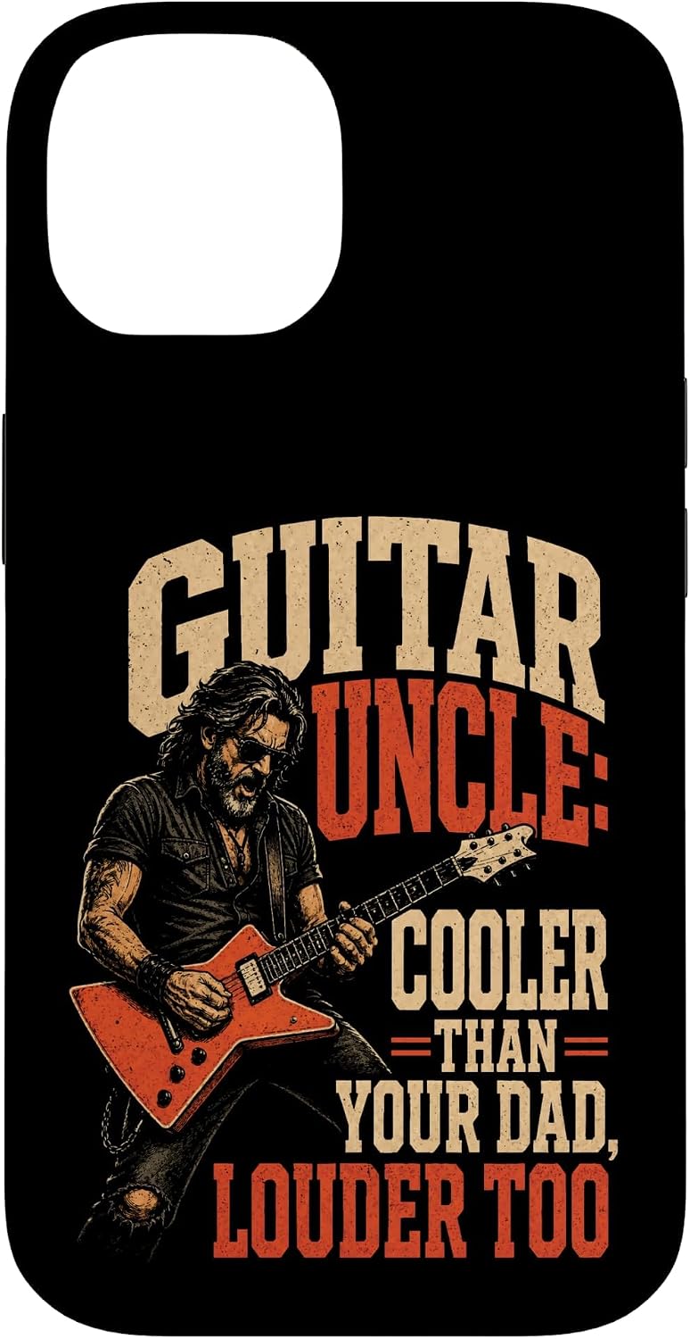 Guitar Uncle Cooler Than Your Dad Louder Too Funny Gift Case for iPhone 11 image 4