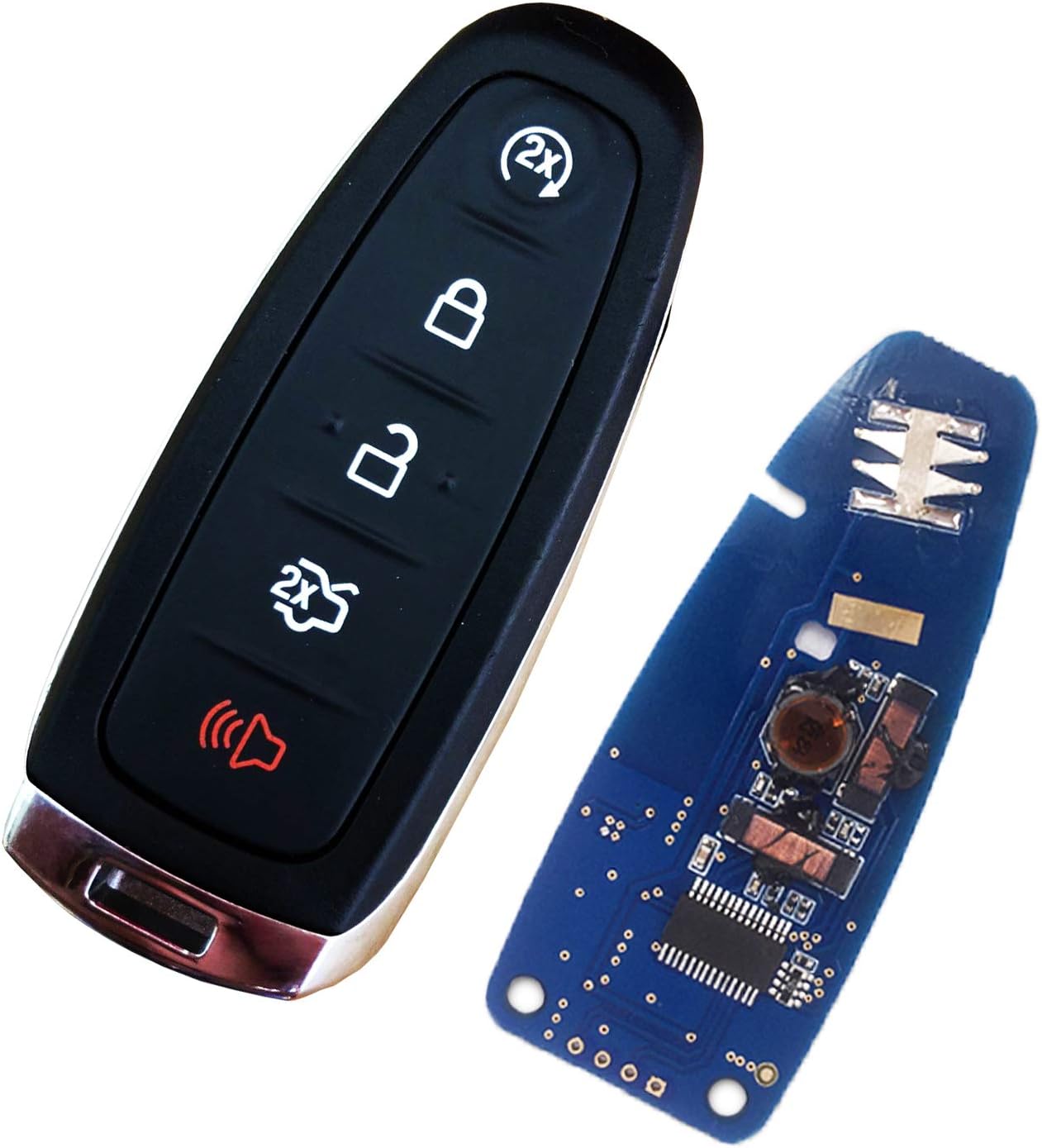 (FCC M3N5WY8609) for Ford Edge Escape Explore Expedition Flex Focus Taurus 2011-2018 5 Button Smart Remote Car Key 315MHZ IC 7812A-5WY8609 with 46 No Mark from WAKFLMS