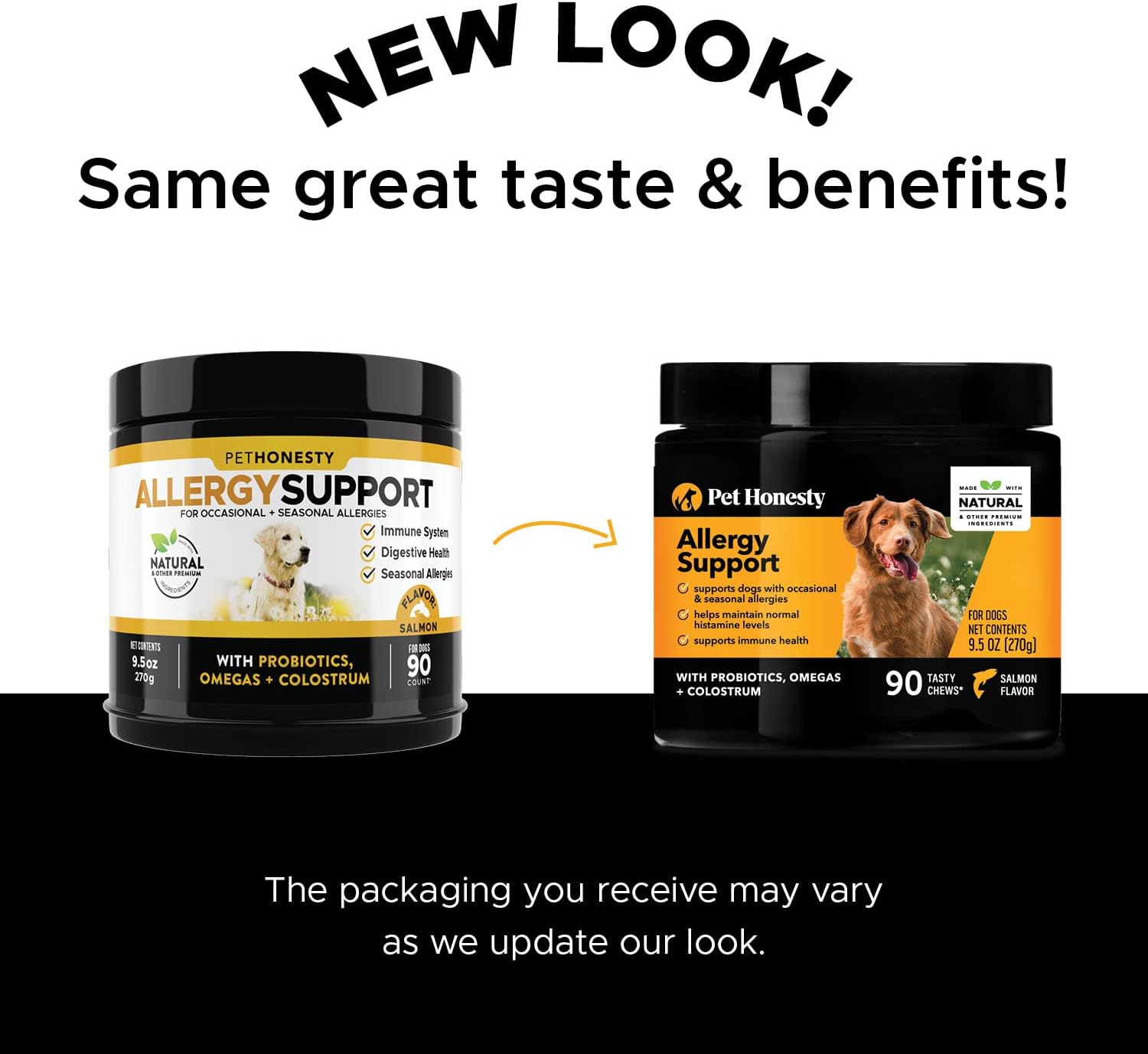 Pet Honesty Dog Allergy Relief Immunity Chews – Omega-3 Salmon Fish Oil Supplement, Probiotics for Dogs, Seasonal Allergies, Skin + Coat Health, Intermittent Itchiness (Salmon) : Pet Supplies