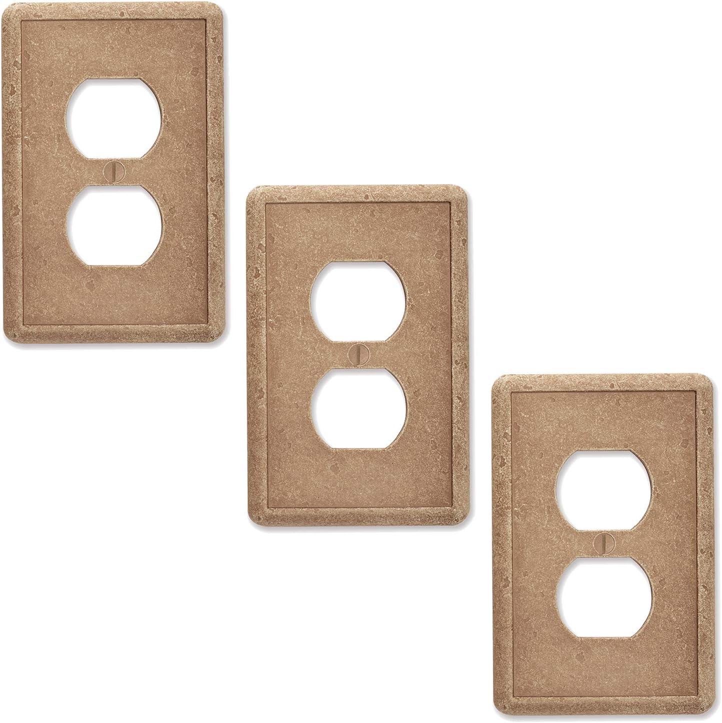 Questech Décor Single Duplex Electrical Outlet Cover Wall Plate, 1Gang