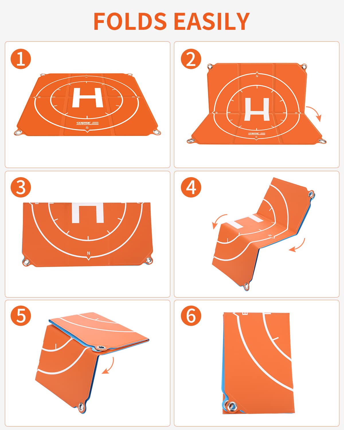 Drone Landing Pad Tappeto Di Atterraggio, Impermeabile ,Portatile, Helipad Pieghevole, Veloce, Per DJI Air 2S / Mavic Mini 2 / Mavic Air 2 / Mavic 2 /DJI FPV, Universale