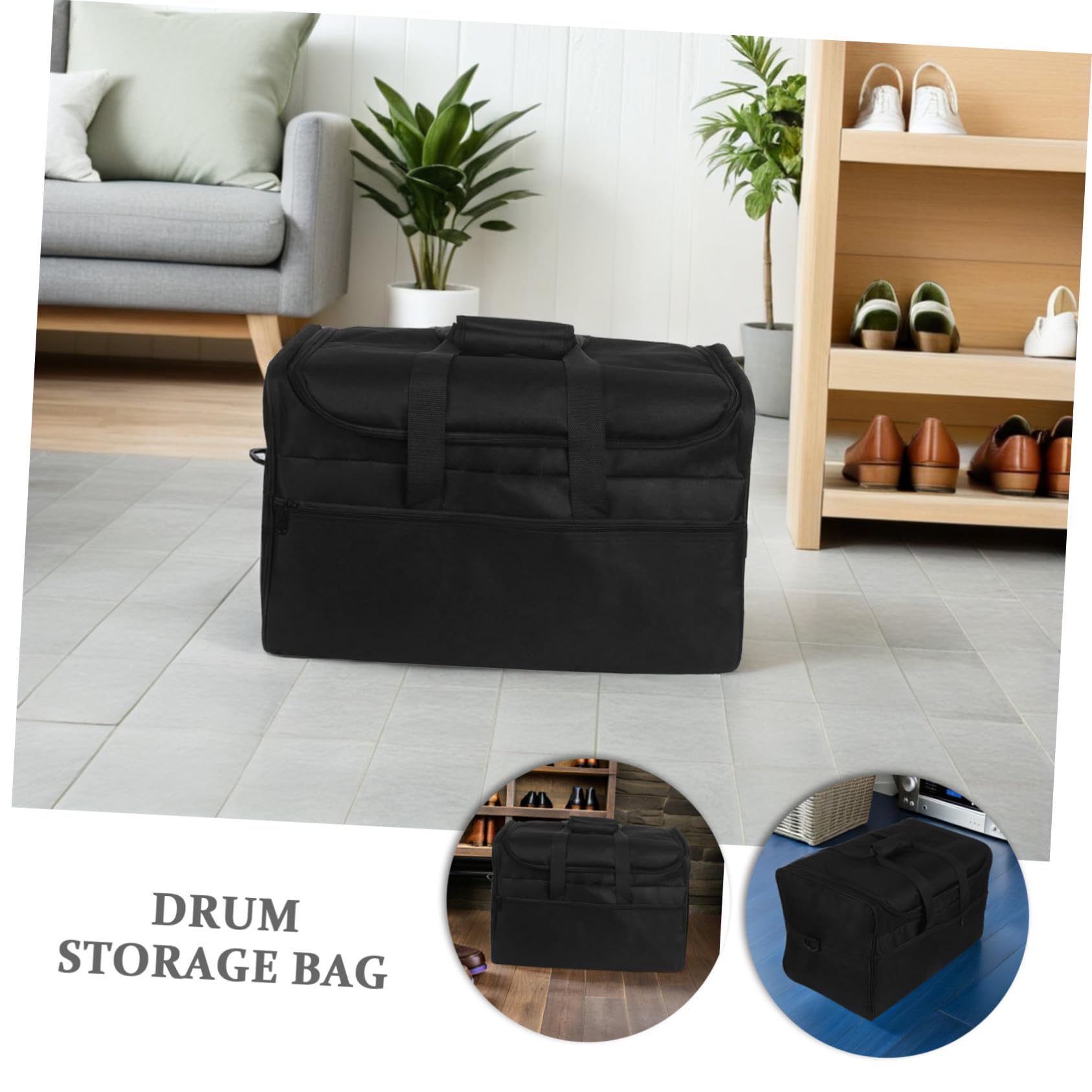 Bolsa para Cajón de 600d Oxford Negra Asas y Cremallera