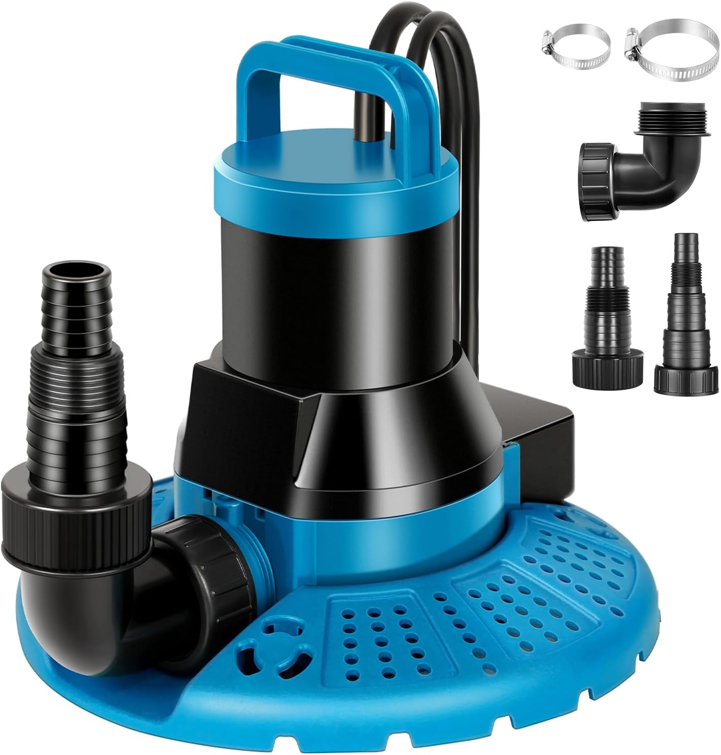 1/3 HP Automatic Pool Cover Pump, 2600 GPH Submersible Sump Pump with Auto On/Off Switch, Removes Water Down to 2/5", 25 ft Cord, for Pool, Pond, Fountain, Waterfall