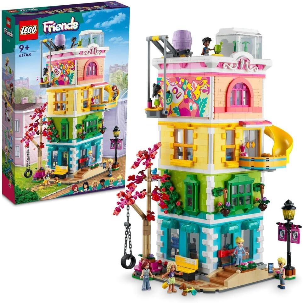 41748 Friends Heartlake City Community Centre Modular Building Set, Toy Birthday Gift Idea for Kids, Girls, Boys with Art and Recording Studios, Gaming Room plus Pickle the Dog and More