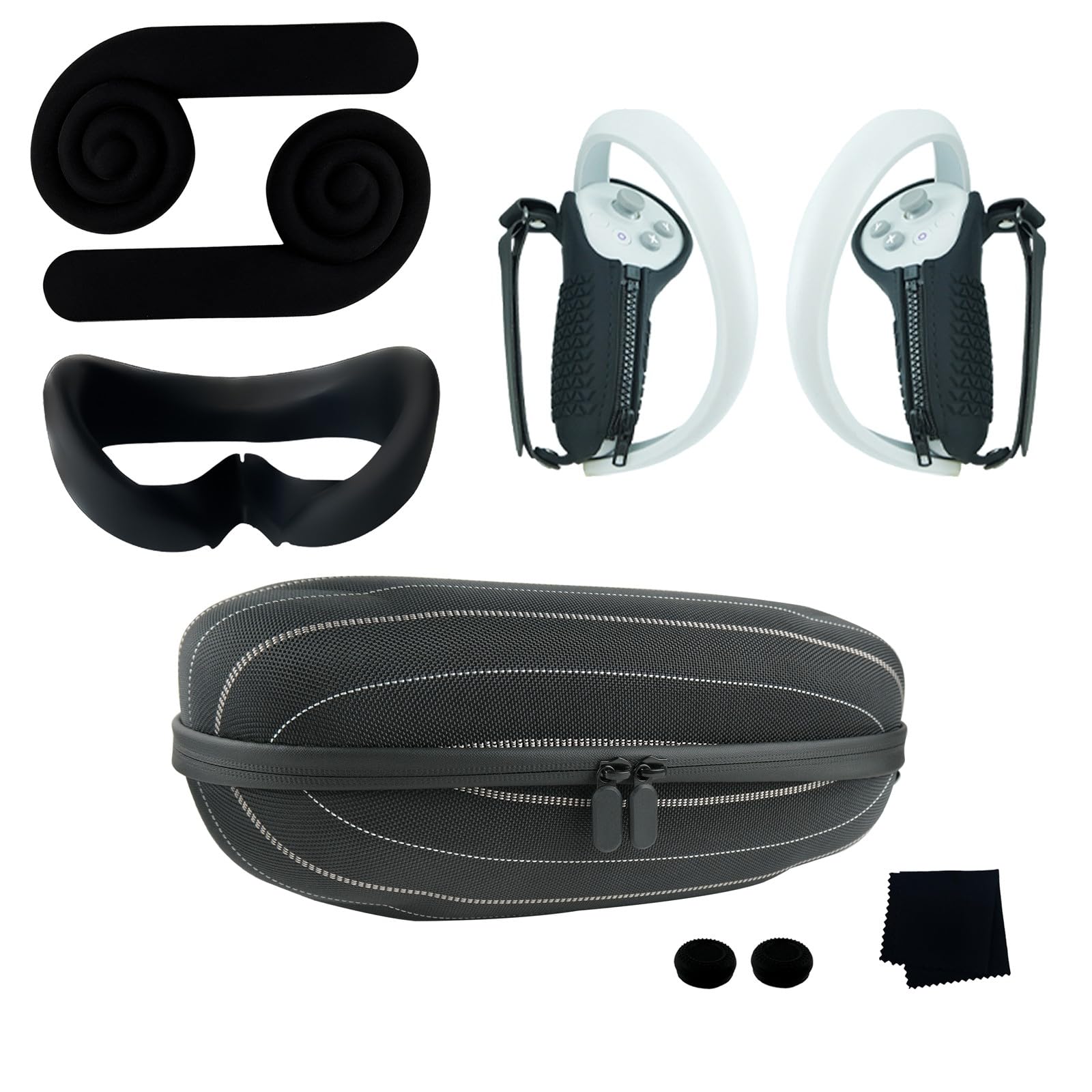 Estuche rígido Auriculares para Pico 4/Pico 4 Pro VR, VR Cara Cubierta Controlador Agarraderas Funda Orejeras VR Auricular Accesorios de Protección Set (Set 6#)