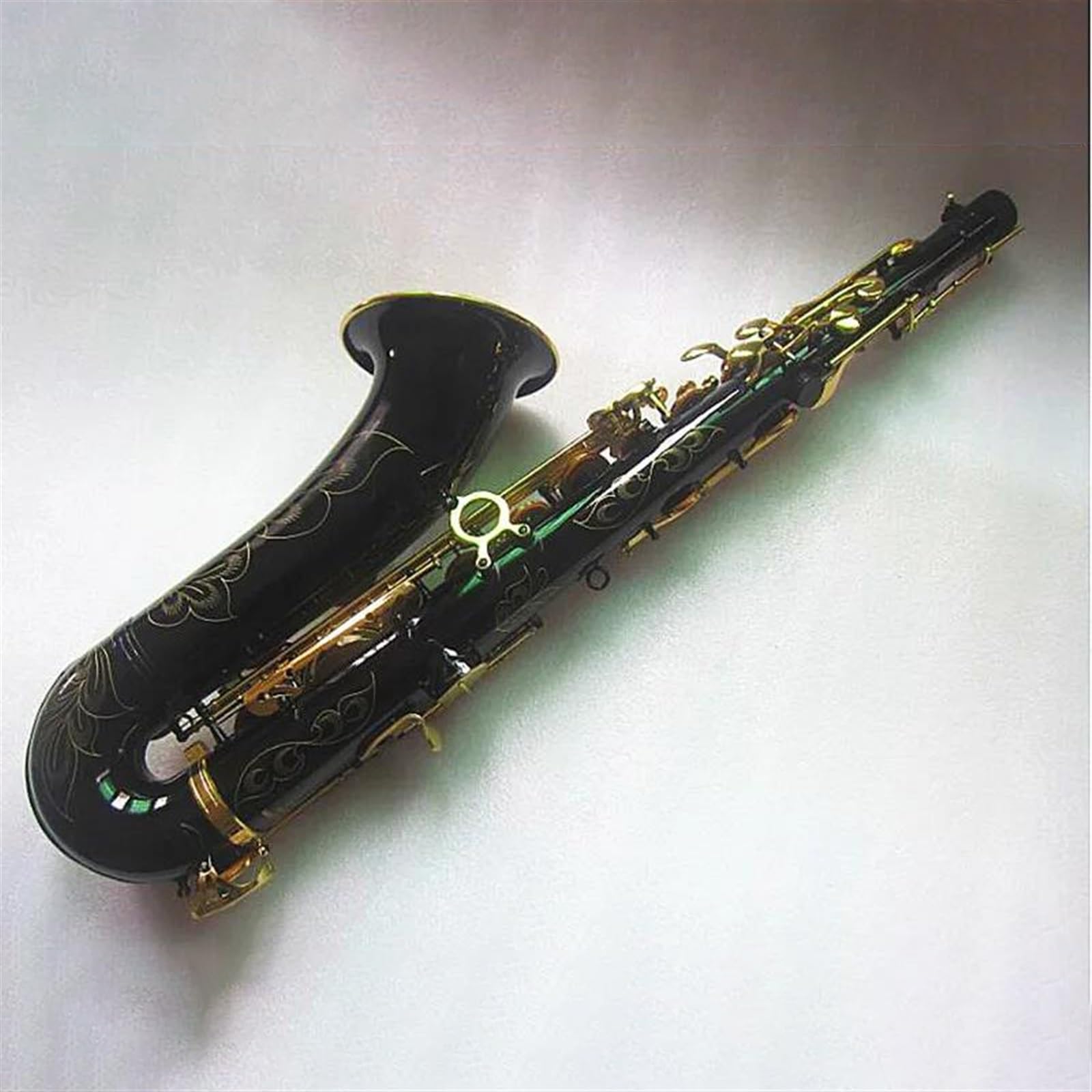 Sassofono Tenore Sib Nero Oro Chiave Sax Tenore Ottone Strumento Musicale Con Custodia Ancia