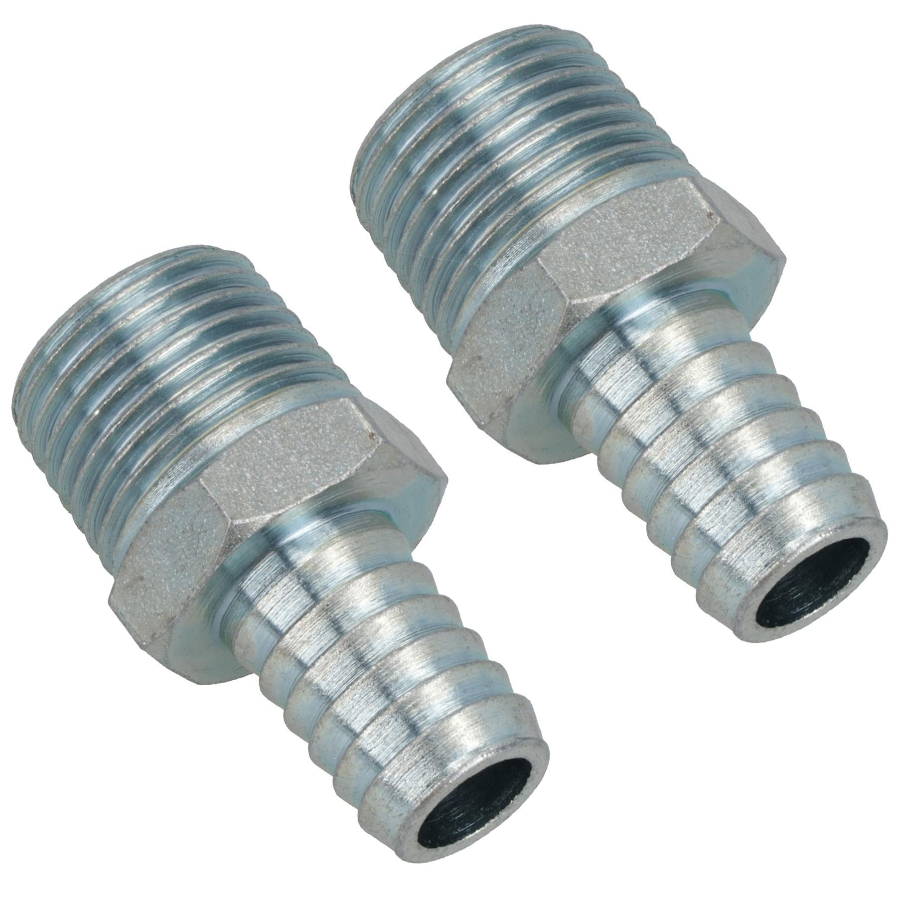B&Q -  1/4" Bsp Thread Hose Tail 1/4" (6mm) Pipe Connector Air Fitting 2 Pack Ft033