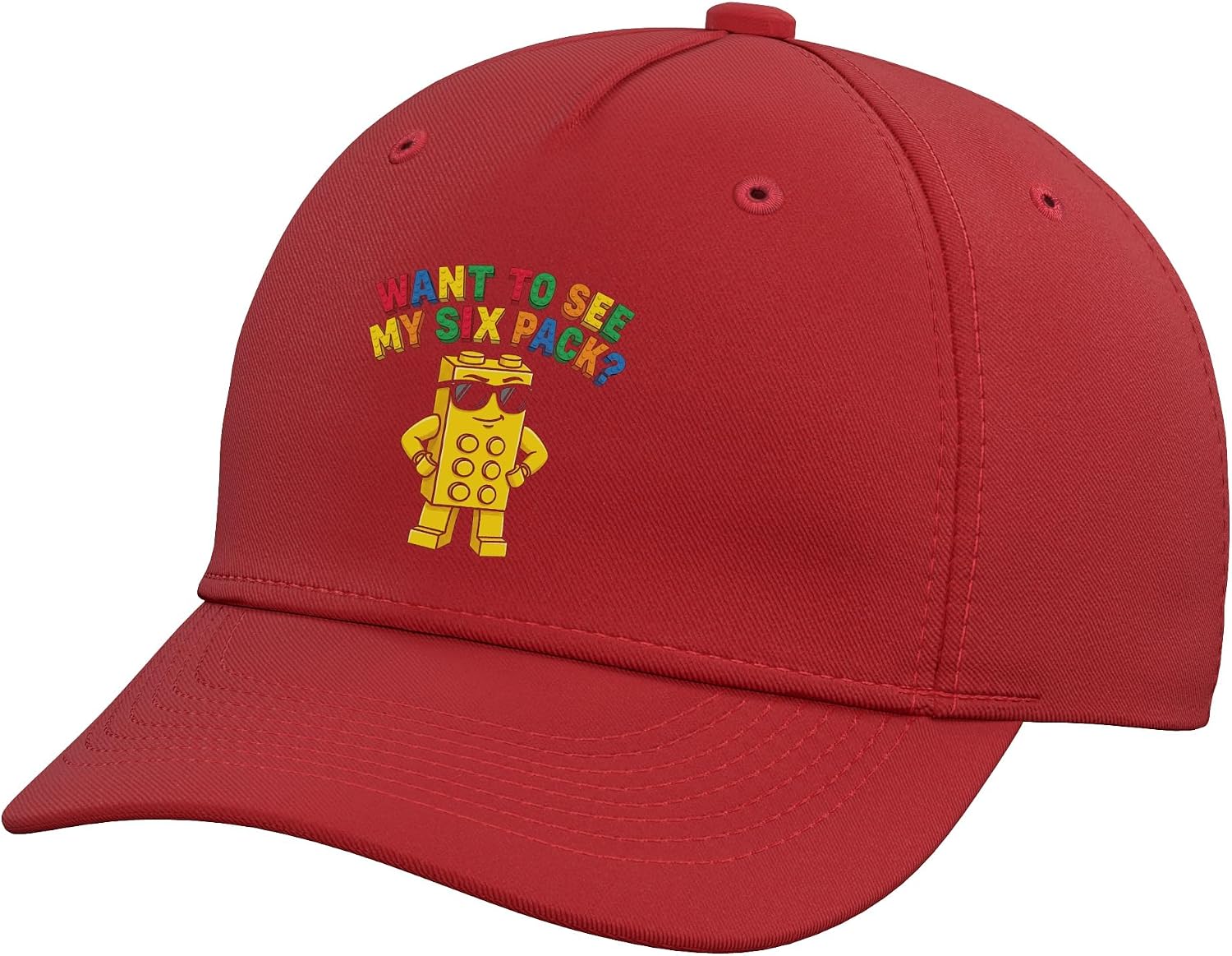 Want to See My Six Pack Tshirt Bricks Lover Master Builder Adjustable Baseball Hat