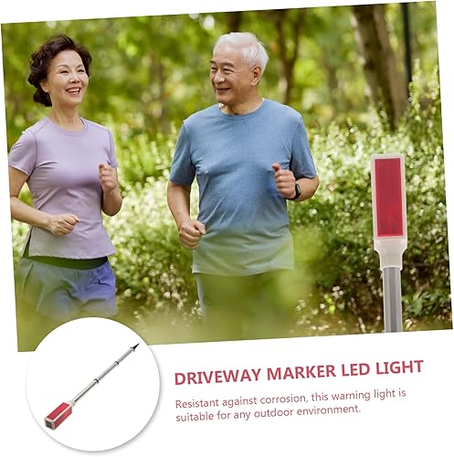 Miniatura 7 de LABRIMP Decoración Entrada Paisajismo Reflector Noche Entrada Cualquier Iluminación Alto Rojo Patio LED Solar para Pasarela Jardín Luces Post Fibra
