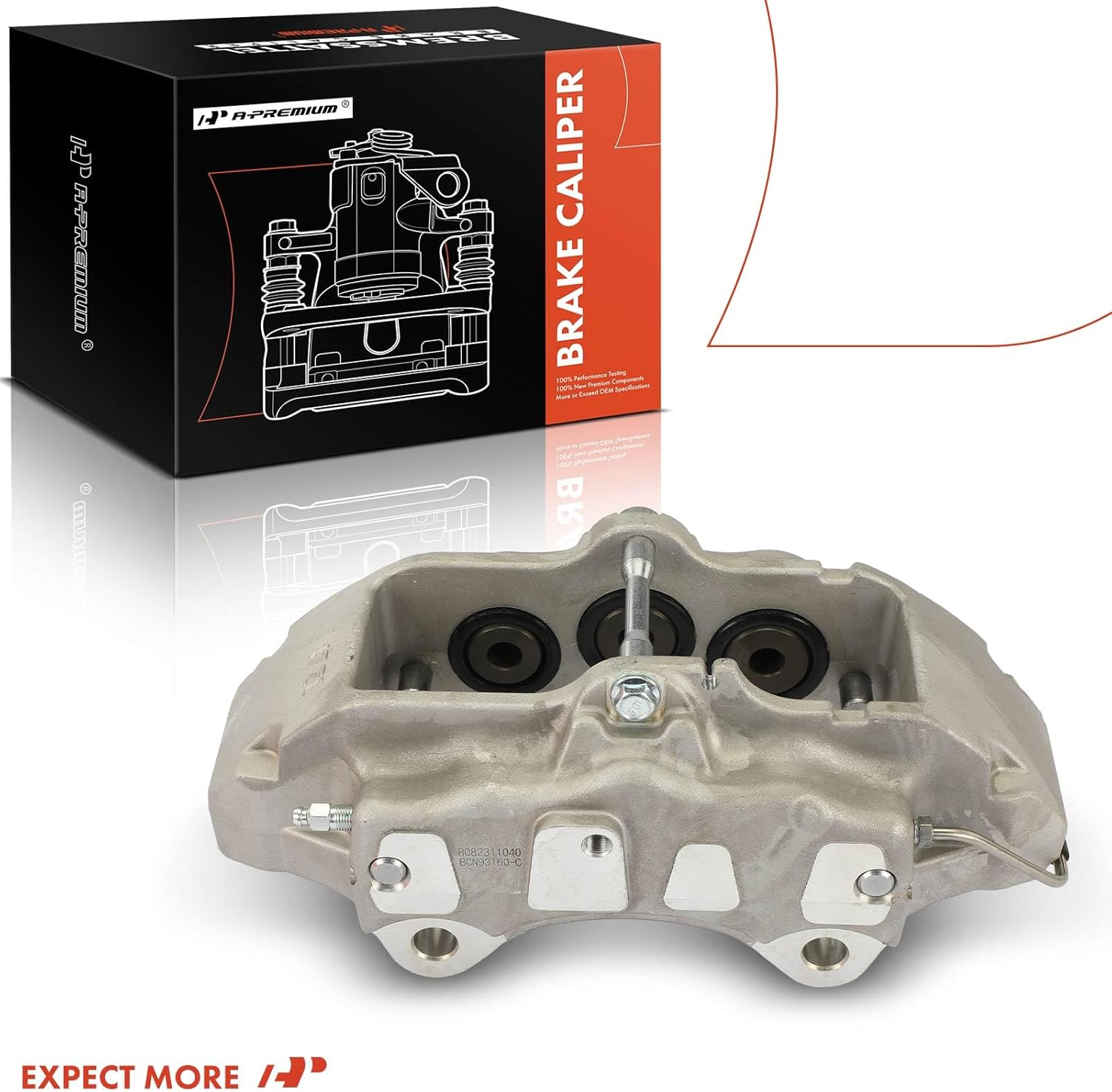 A-Premium Disc Brake Caliper Assembly Without Bracket Compatible with Porsche Cayenne 2003-2006/2008-2010 & Volkswagen Touareg 2004-2005, 3.2L 3.6L 4.2L 4.5L 4.9L 5.0L - Front Left Driver Side