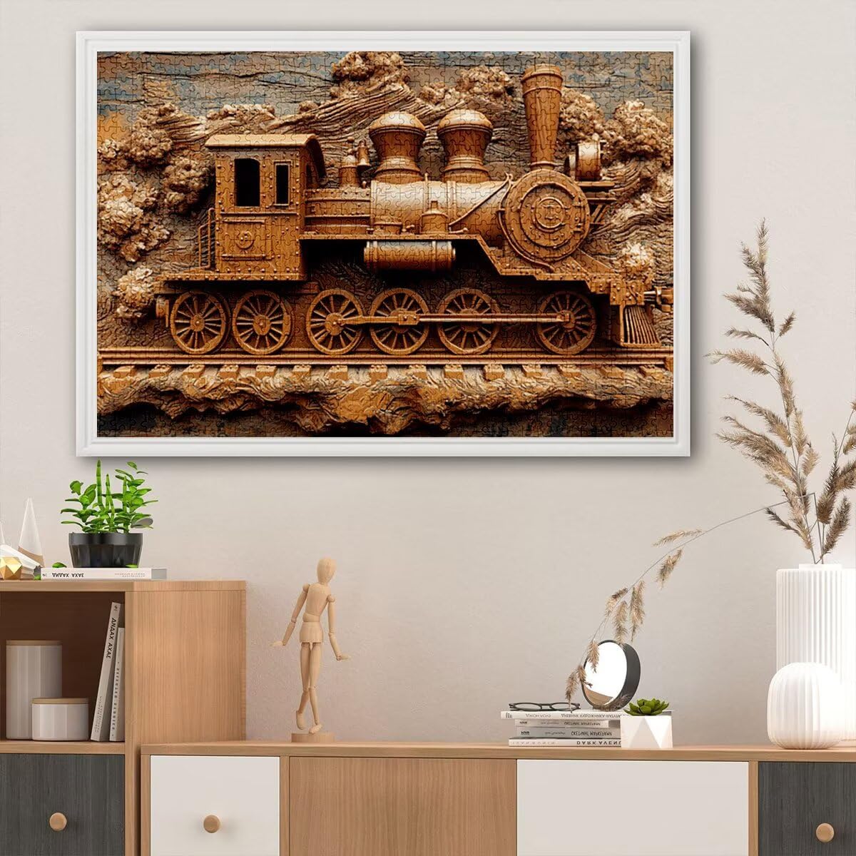 B-72 puzzle 4000 elementów, abstrakcyjne puzzle, 4000 elementów, drewniane puzzle dla dorosłych, trudna łamigłówka, gra logiczna dla całej rodziny, drewniane puzzle, dekoracja salonu, prezenty, B-72