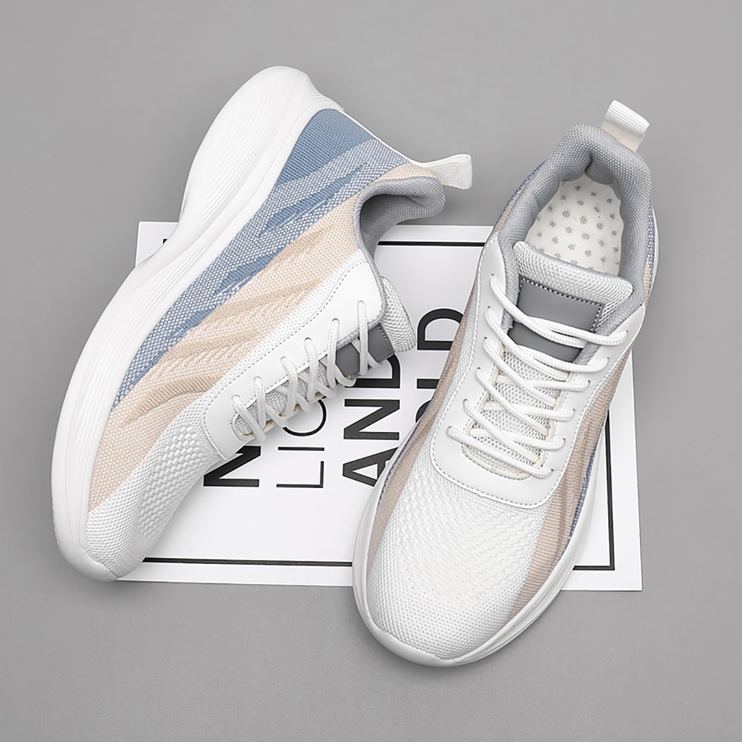 Fexkean Uomo Donna Scarpe da Ginnastica Sportive Sneakers Running Basse Basket Sport Outdoor Fitness Respirabile Mesh