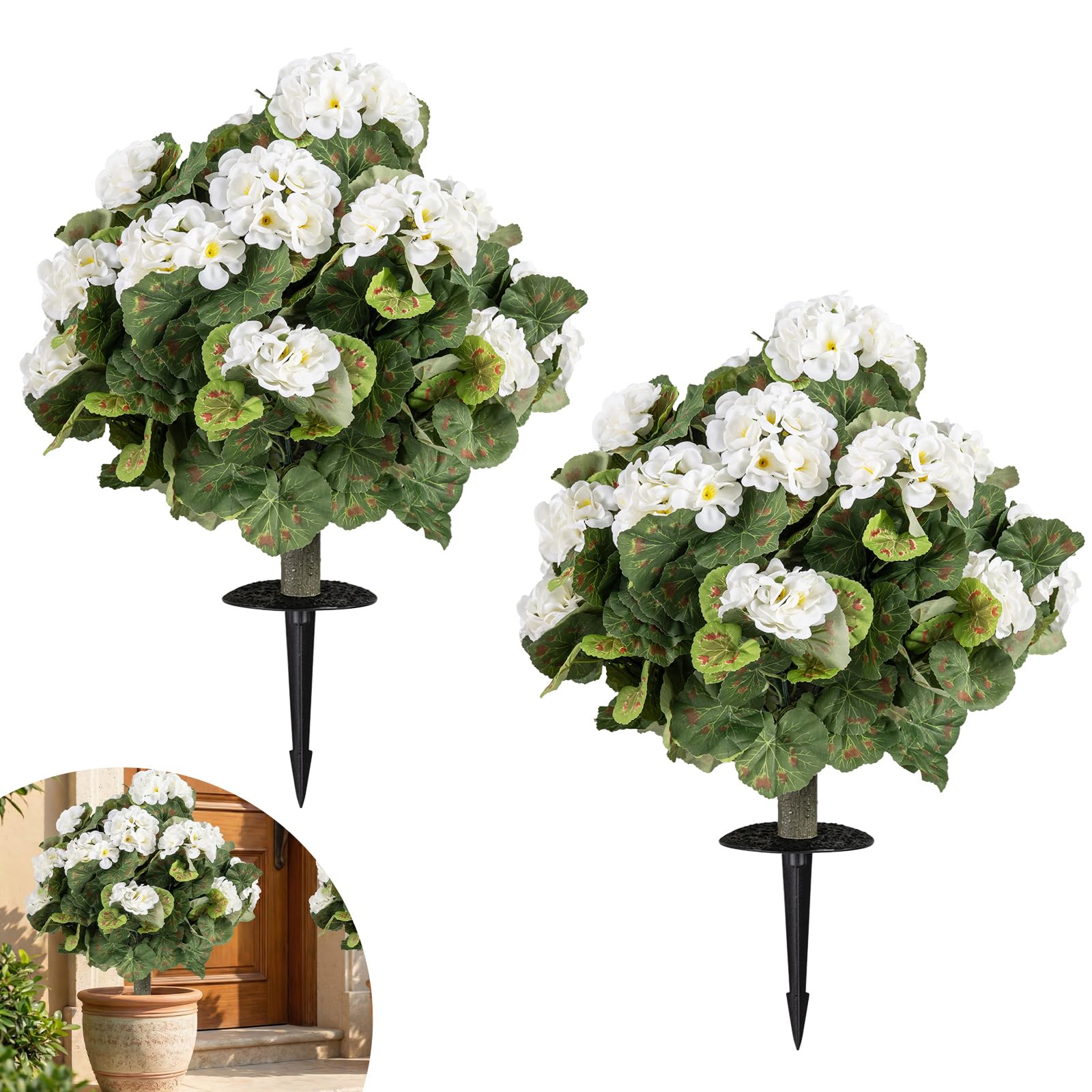 Goplus Artificial Begonia Ball Trees