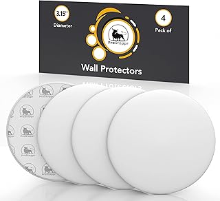 Door Stoppers - Large 3.15" (4 Pack) - Door Stoppers for Wall with Strong Back Adhesive - Quiet and Shock Absorbent Silicone Wall Protectors from Door Knobs - Protects Every Surface - White