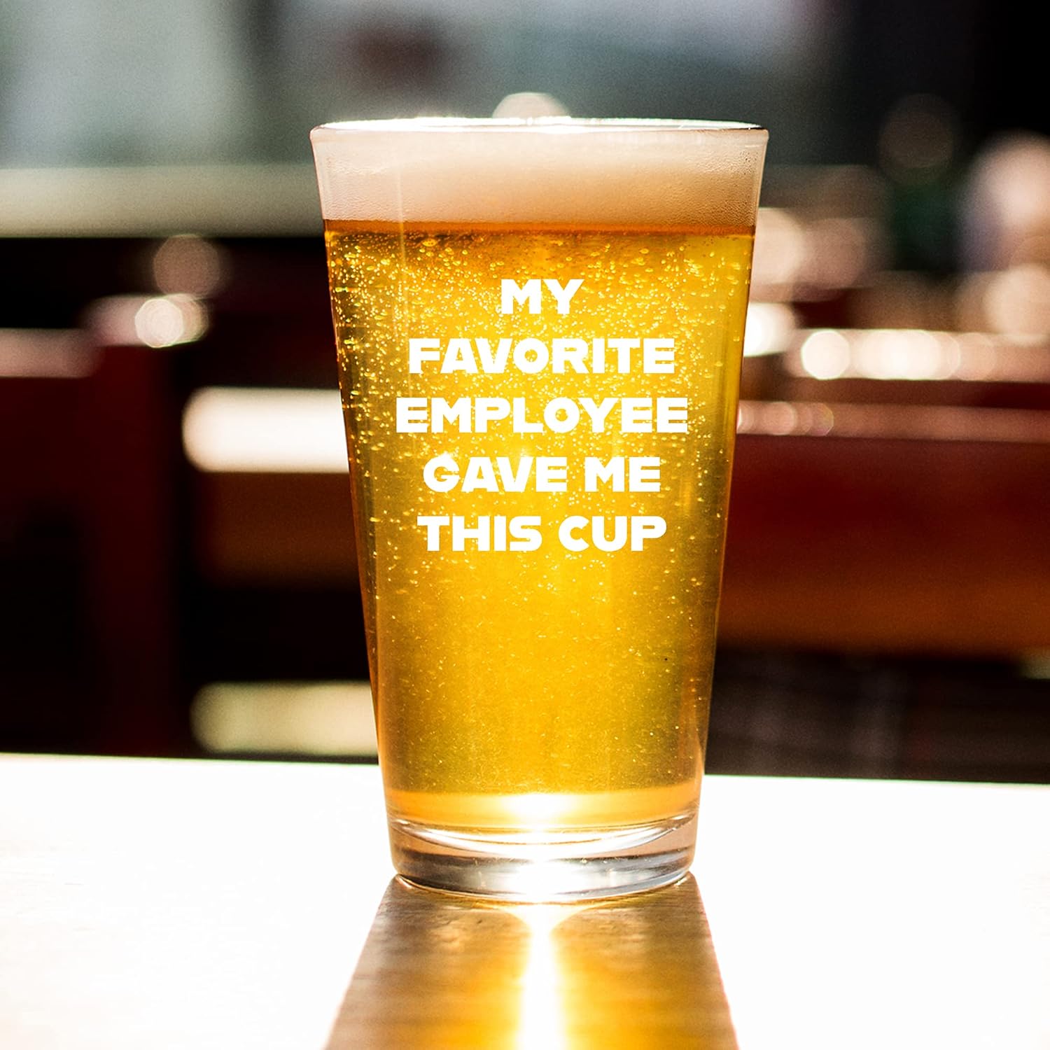 My Favorite Employee Gave Me This Cup Beer Glass 16 oz Boss Gift From Employee Pint Glasses Clear Drinking Glass For Cocktail Mixing Funny Drinkware