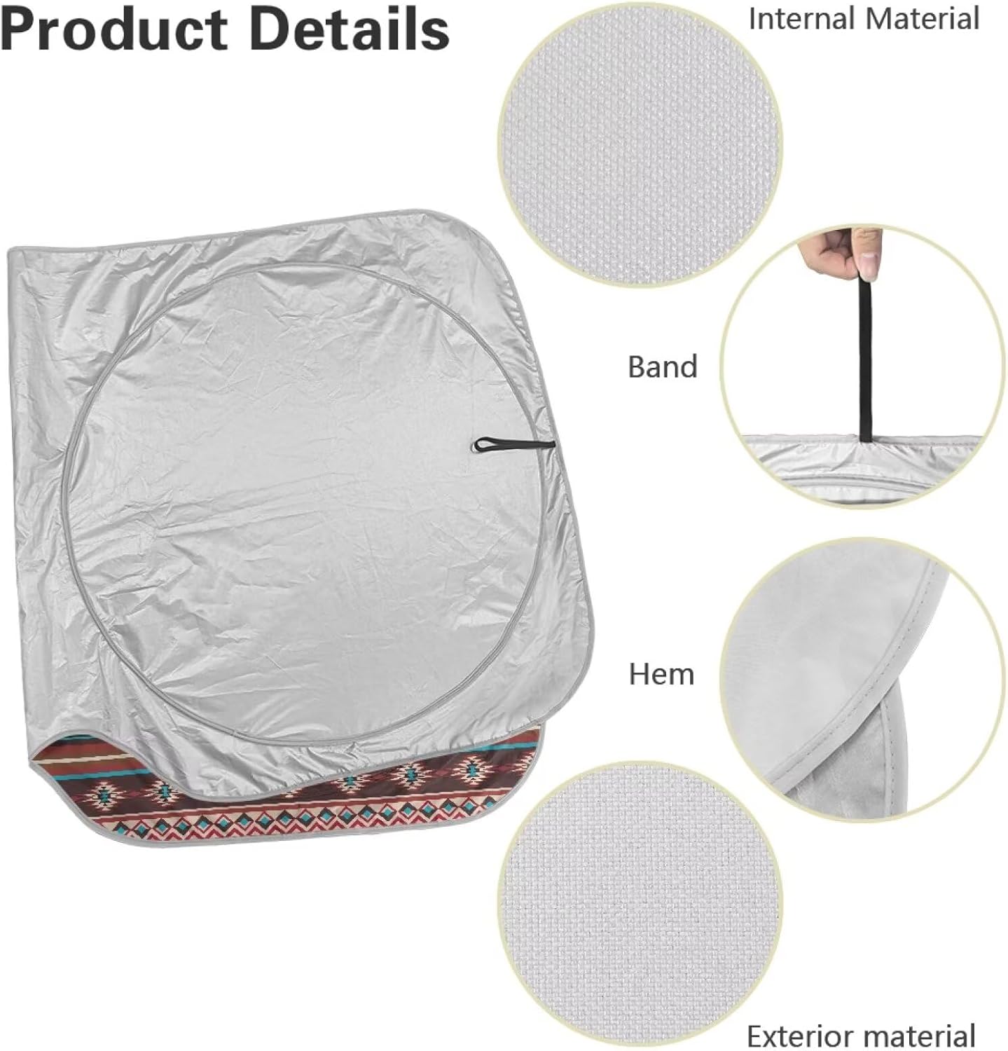 Renewold Windshield Sun Shade for Car Auto Sunshade Highland Cow Sunflower Aztec Mid Large Size Van Sedan Truck SUV Front Window Sun Shield Sun Visor Keep Vehicle Cool Automotive Interior Accessories