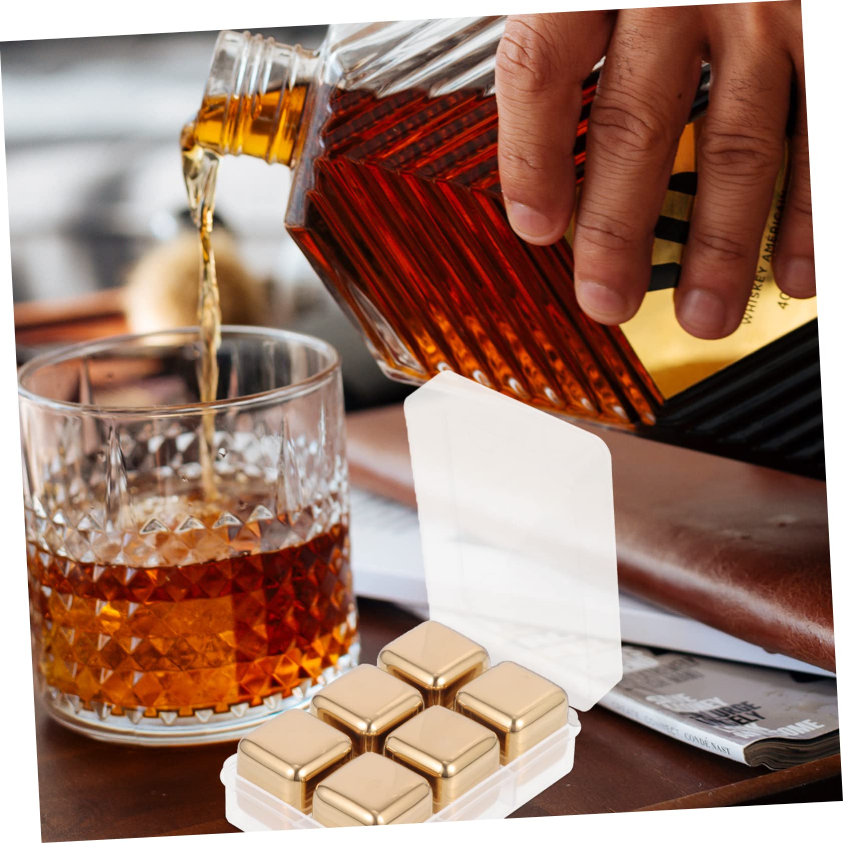 Anneome 2juegos De Reutilizables Inoxidable Para Bebidas Enfriadores De Cócteles y Vinos De Caja Sin Olores y Casa