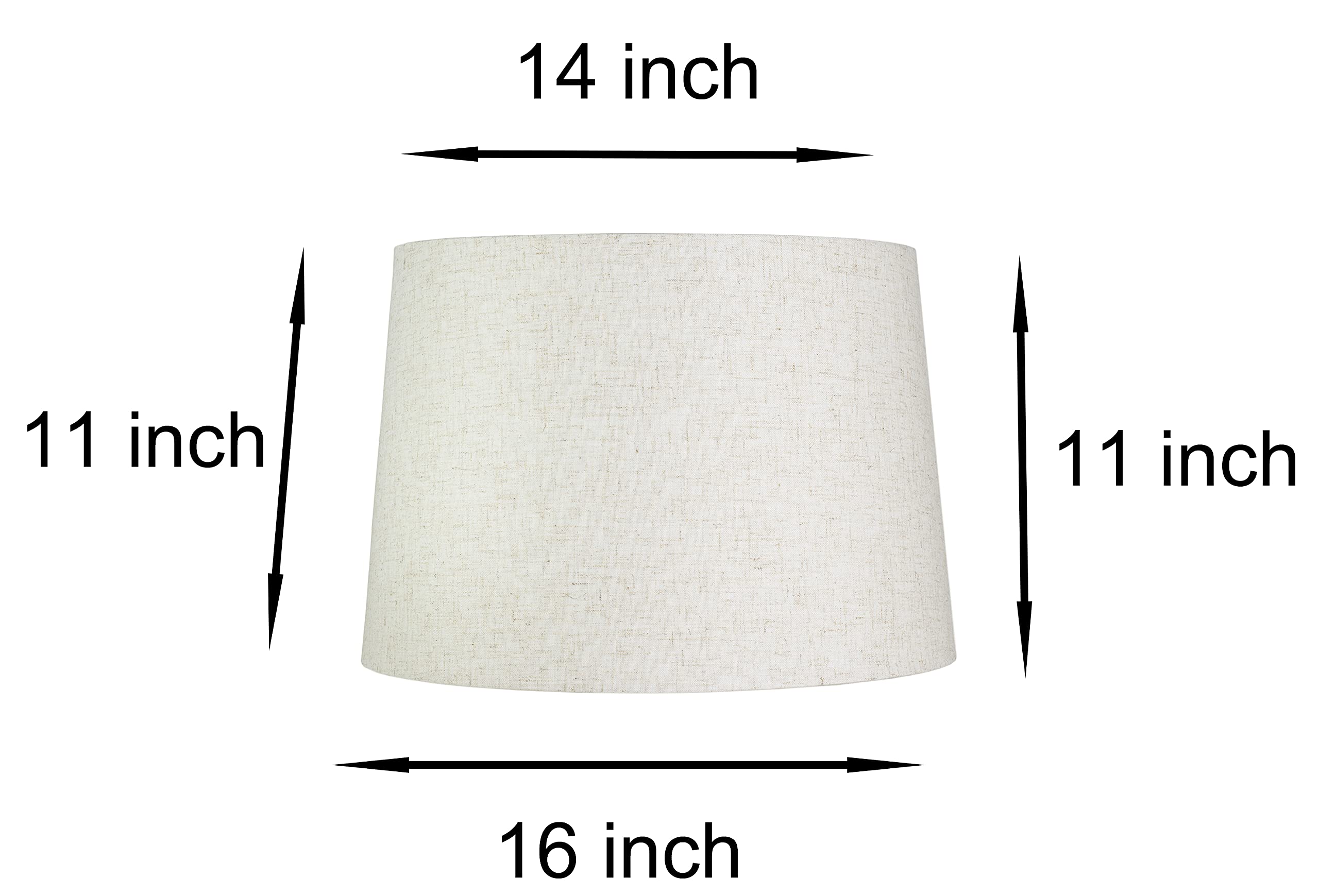 Urbanest French Drum Lampshade, 14-inch By 16-inch By 11-inch, Spider-washer Fitter (Cottage)