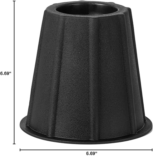 Miniatura 9 de Home-it Elevadores de cama negros de gran calidad de 5 a 6 pulgadas te ayudan a almacenar debajo de la cama paquete de 4 unidades negro