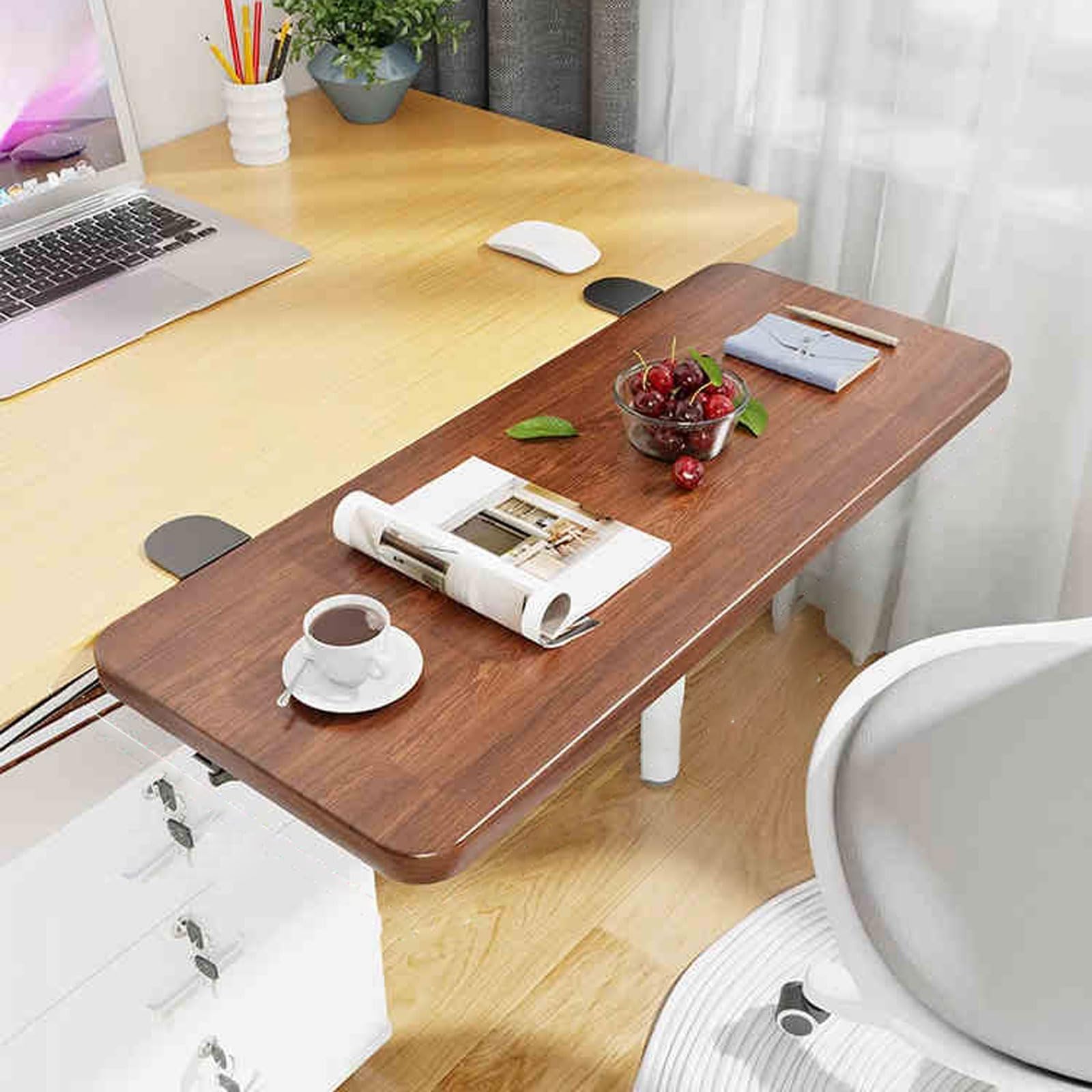 Desk Extender Tray,Ergonomics Desk Extender,Foldable Desk Extender,Keyboard Extension Table,Clamp On Keyboard Table Mount,Table Extender,Sturdy,Easy To Install,For Home And Office