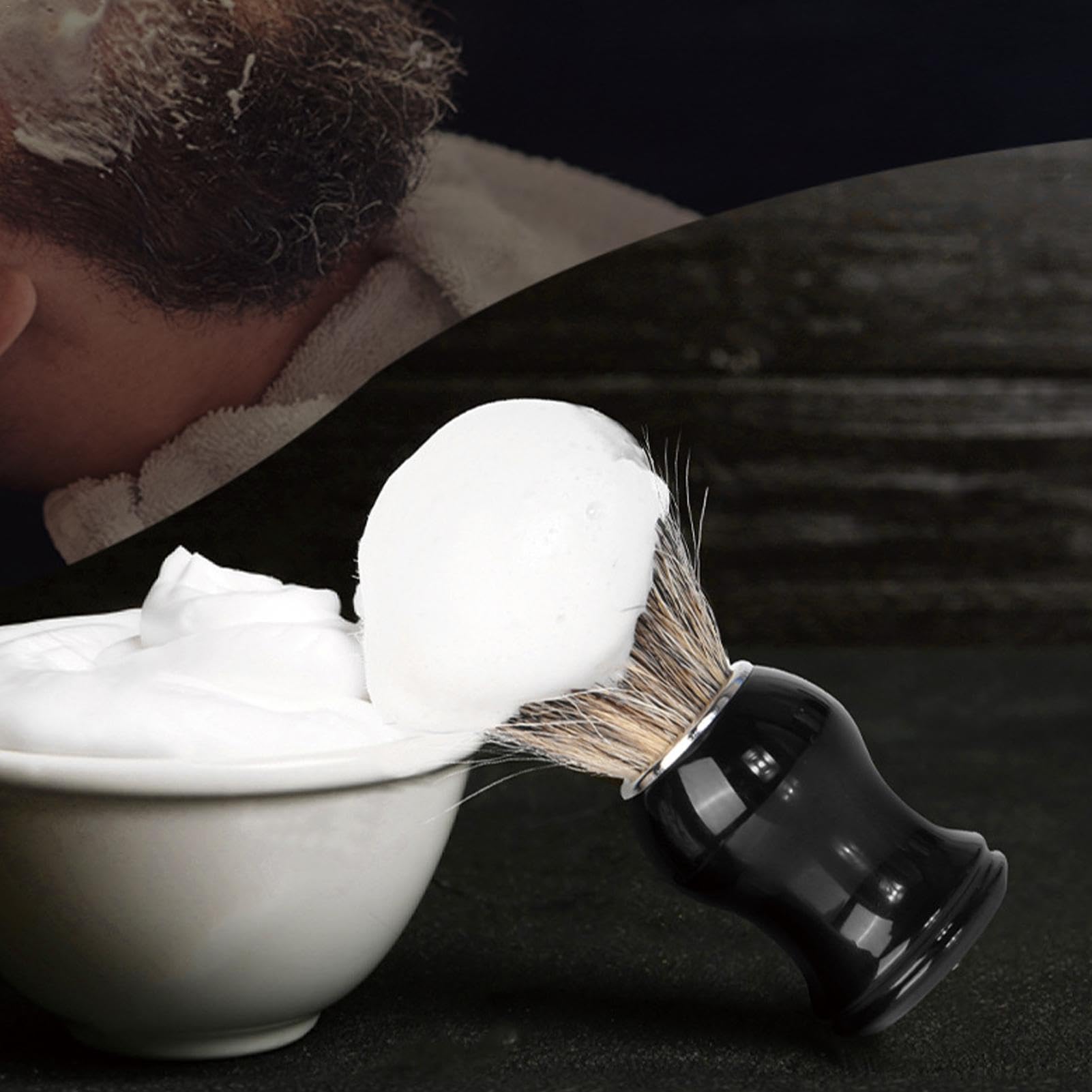 Pennello Da Barba In Tasso Manico Ergonomico Setole Morbide Per Crema E | Pennello Da Rasatura Per Uomo Barbuto Portatile Festa Del Papà Compleanno San Uomini Barbuti