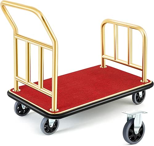 Gilprop Hotel Luggage Cart Bellman's Cart Rectangular Steel Deluxe Platform