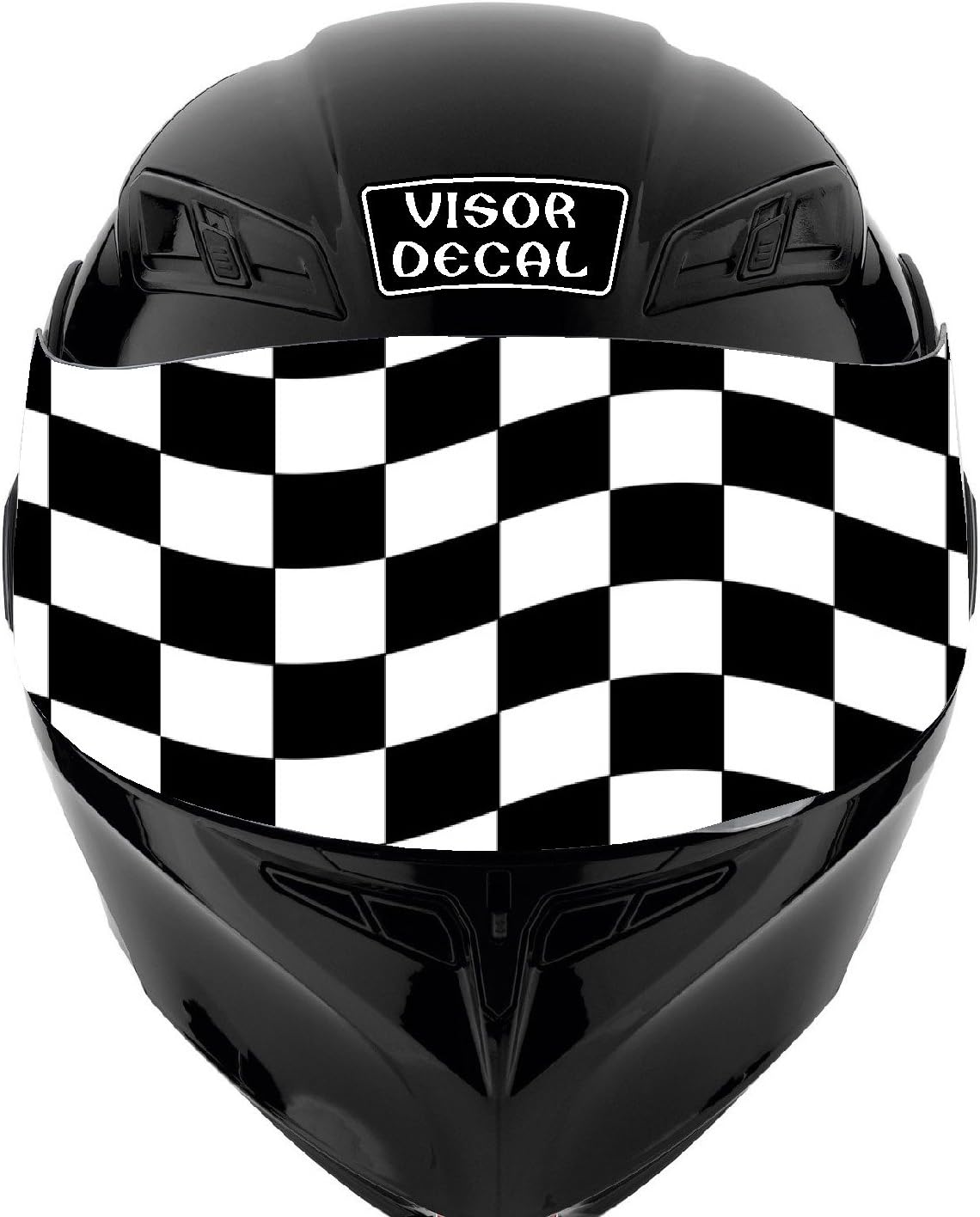 Buy V24 Checkered Flag VISOR TINT DECAL 