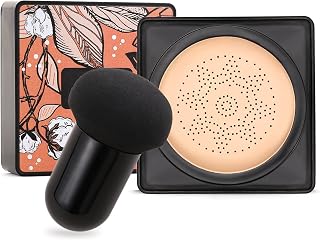 Boobeen - Foundation Mushroom Head Air Cushion - Base Makeup CC Cream Moisturizing Natural Concealer Lasting Nude Makeup - Brightening Pigment BB Cream Foundation Even Skin Tone