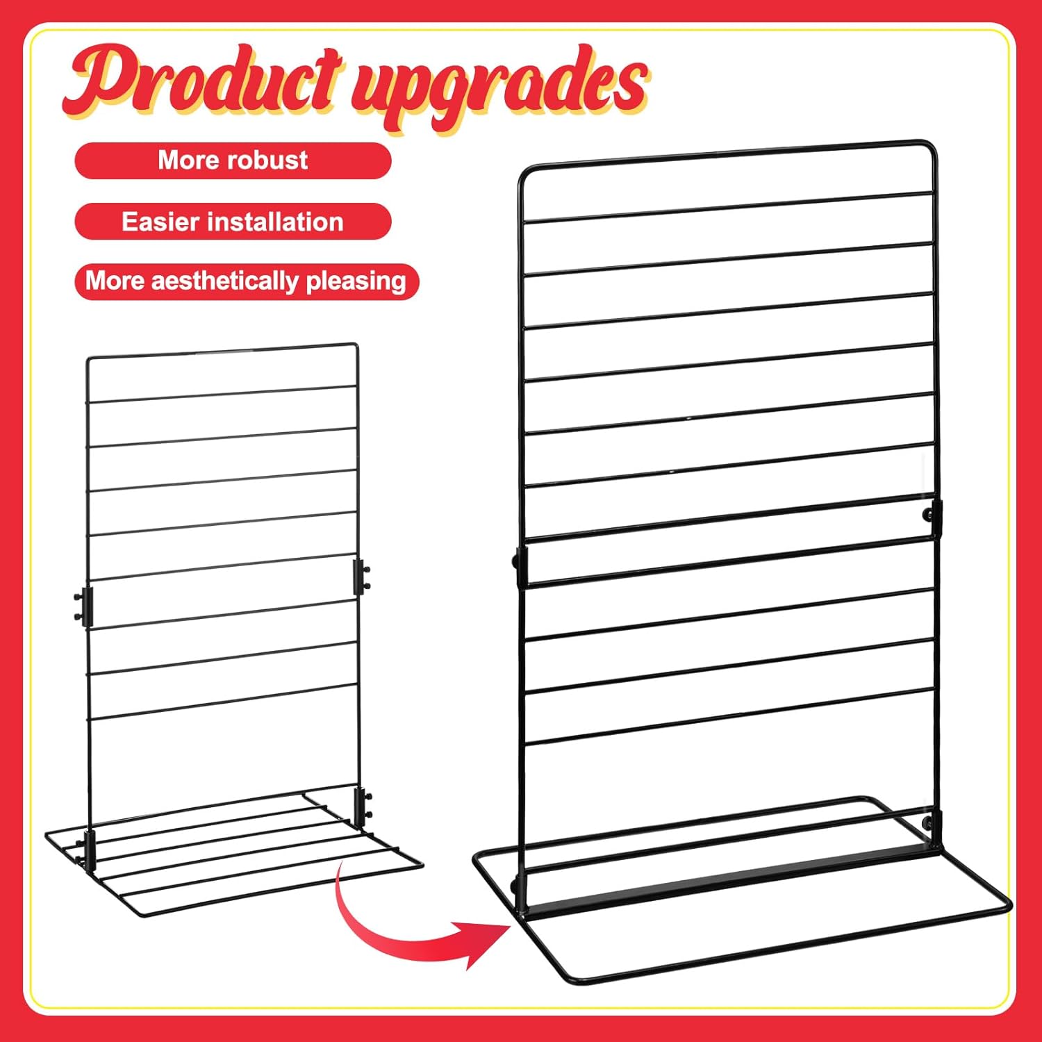 Geelin Carnival Party Potato Chip Rack Table Decor Concessions Sign and Display Stand with 60 Clips Countertop Snack Holder for Bags Metal Storage Candy Rack Christmas for Birthday Party