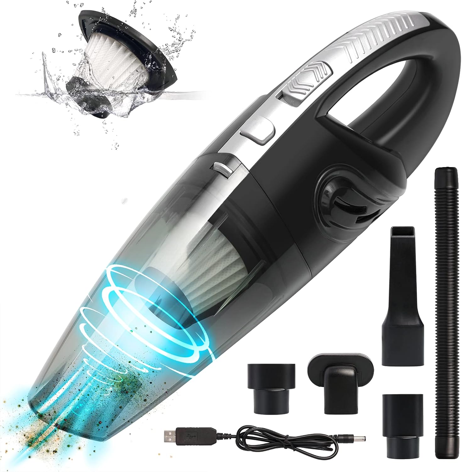 AccLoo Handheld Vacuums, Strong Cyclone Suction Car Vacuums Cleaner