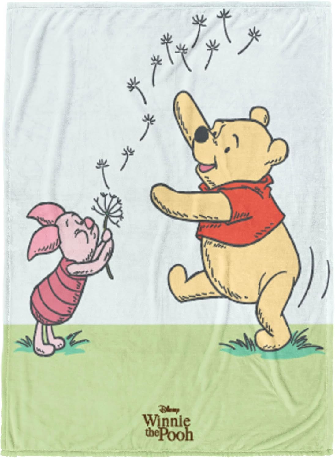 Jay Franco Kids Plush Throw Blanket – Soft & Cozy Fleece Throw for Bedroom & Couch Décor, Official Licensed Product, Multi - Winnie The Pooh, 60x90 - Large Blanket