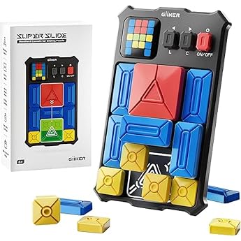 GiiKER Super Slide Puzzle Games Original Thinking Game with Over 500 Challenges Toys for Kids and Teenagers Travel Games Birthday Gifts Road Trip Activities