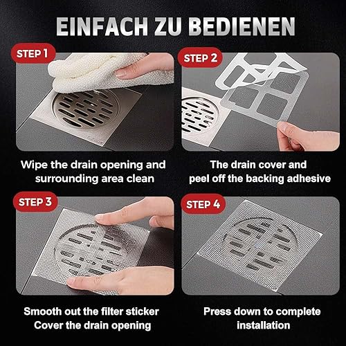 Miniatura 6 de Protector de drenaje de ducha desechable 2026 - Protector de drenaje de piso de baño de pantalla cuadrada (10 unidades)