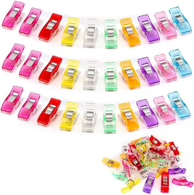 Pinces à Coudre Multifonctionnelles - 9 Couleurs, Matériau ABS et Acier Inoxydable