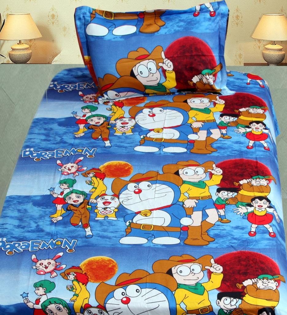 DoremonSingle Bedsheet &pillow coverbedsheets/ bed sheet kids